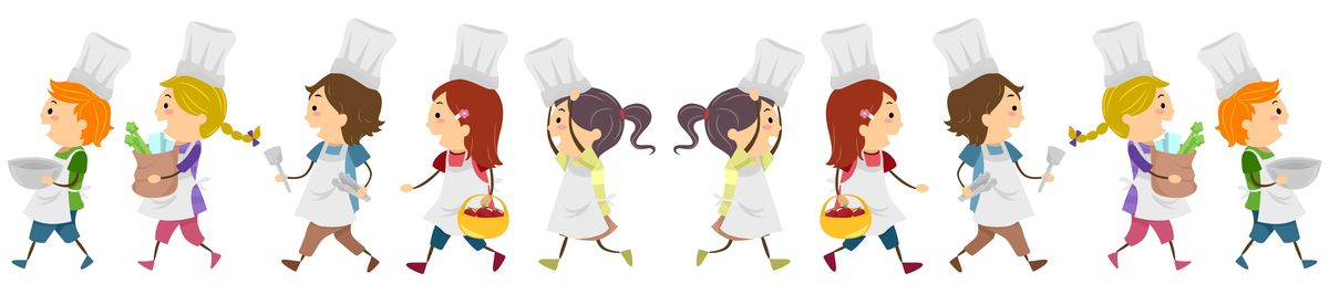 petits chefs en file indienne