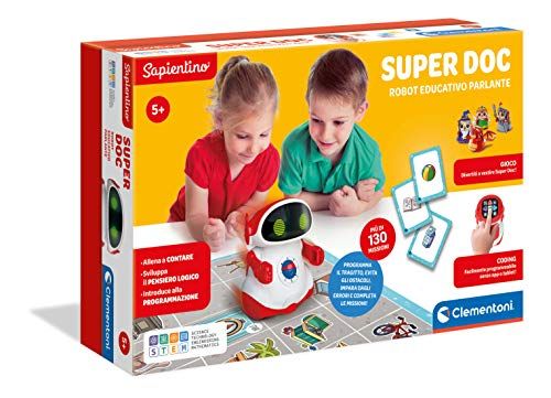 Clementoni - Sapientino - Super Doc, Robot éducatif parlant pour les enfants de 5 ans et plus, 12094