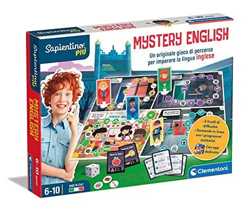 Clementoni - 16642 - Sapientino - Mystery English, jeu éducatif 6 ans pour apprendre l'anglais, jeu de parcours, anglais pour enfants - Made in Italy