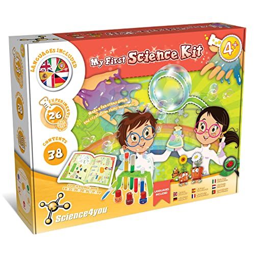 Science4You - Le premier kit de la Science des enfants - le kit de scientifique avec 26 expériences de la Science pour des enfants et le livret d'instruction dans 6 langues - jeux scientifiques et éducatifs pour des enfants +4 ans
