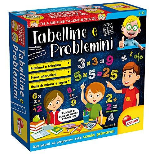 Lisciani Giochi- Tabelline e Problemini Jeux éducatifs, Multicolore, 48885
