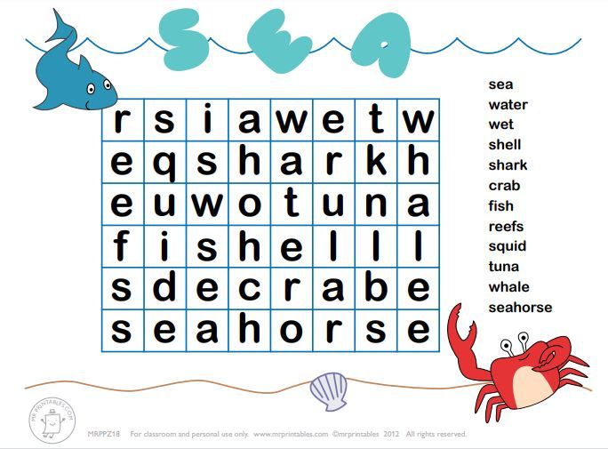 jeu de mots cachés pour enfants