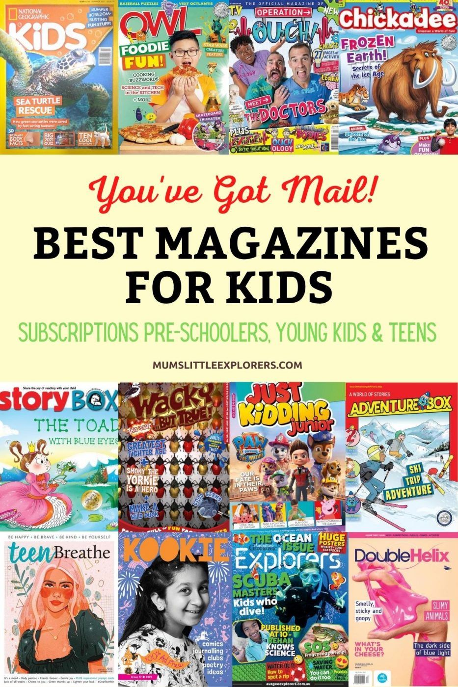 Les meilleurs magazines pour enfants et adolescents