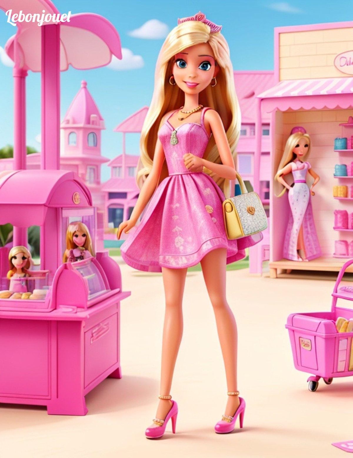 Barbie dans un monde rose: l'univers interactif idéal pour créer des récits enchanteurs.