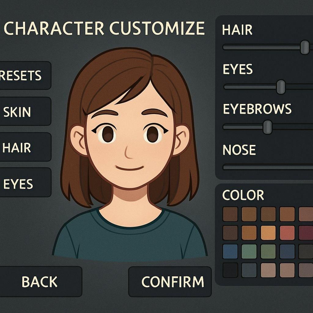 Capture d’écran de l'interface de personnalisation des personnages dans Where Winds Meet, avec menus détaillés.