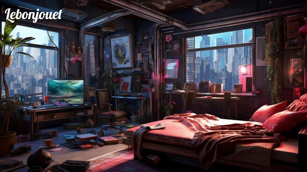 Chambre citadine Marvel : intégrez des affiches Avengers pour compléter ce style urbain geek chic.