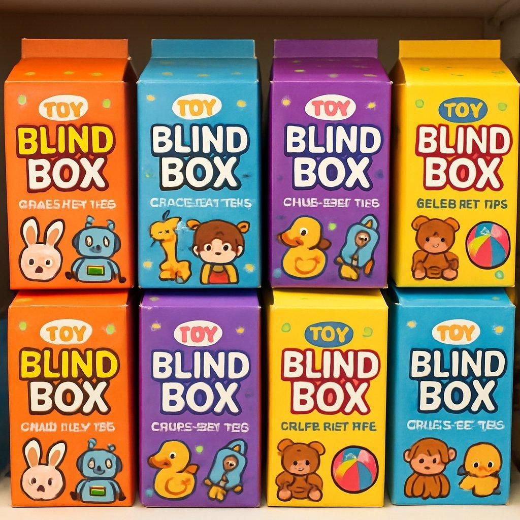 Collection colorée de toy blind boxes kids NakNak, dévoilant des mini-figurines surprises et amusantes.
