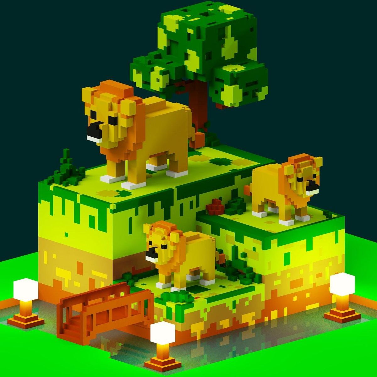 Combat voxel fantasy dans Hytale : personnages armés et magiques dans un décor coloré et dynamique.