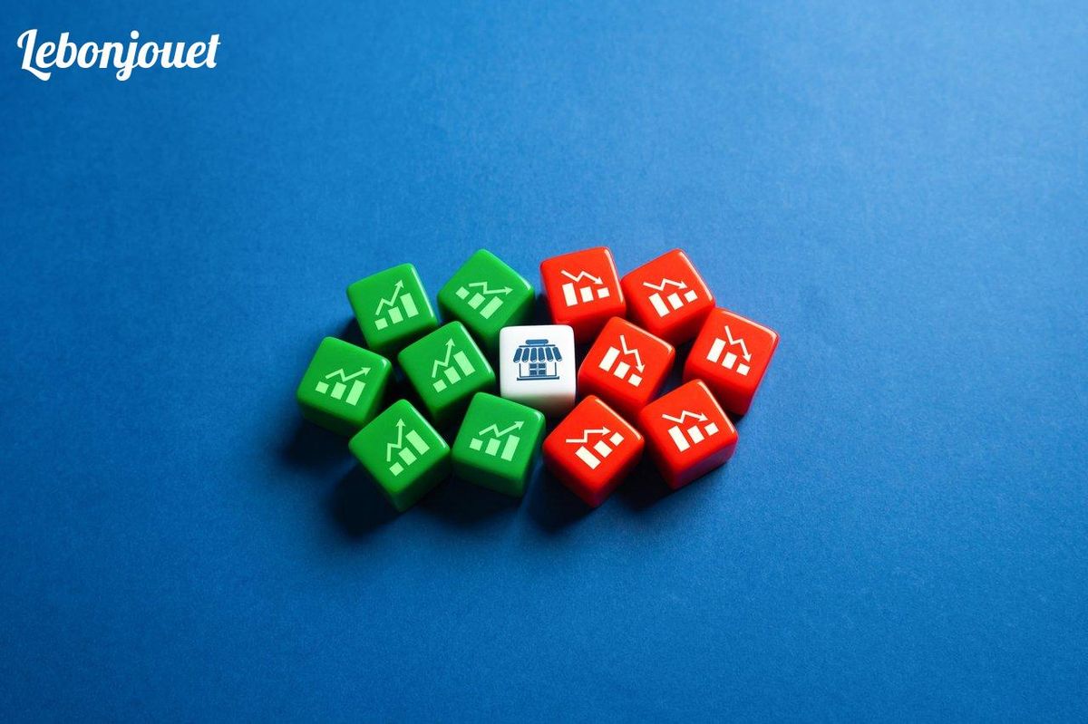 Dés en croissance pour symboliser l'évolution des règles, rendant Monopoly infini.