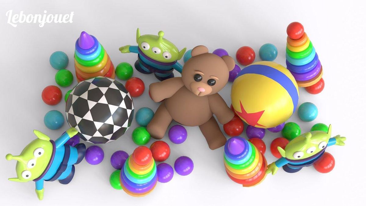 Des jouets colorés attirent, mais vérifiez l'âge conseillé pour une sécurité optimale.
