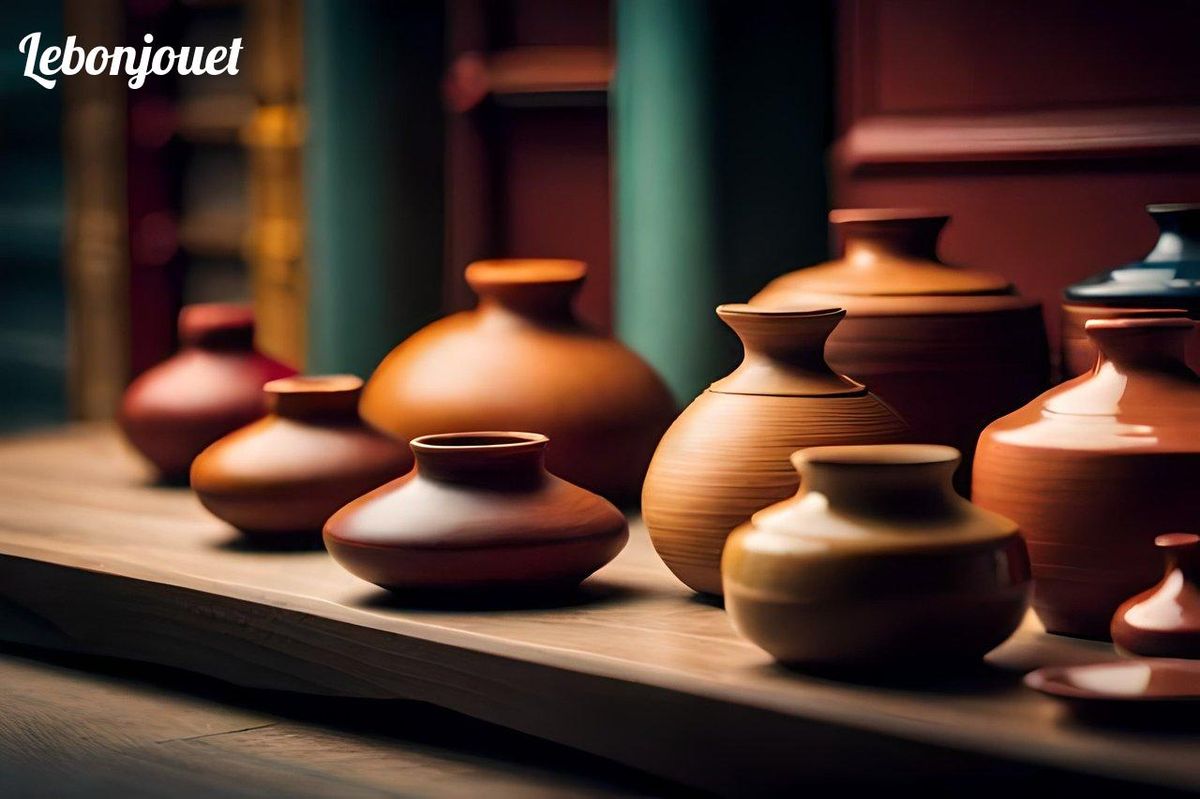 Des pots en terre cuite colorés: des inspirations pour vos ateliers de poterie maison.