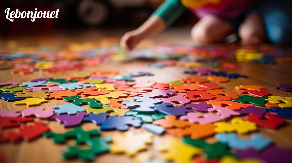 Des puzzles colorés stimulent l'esprit vif de l'enfant, un défi enrichissant pour grandir.