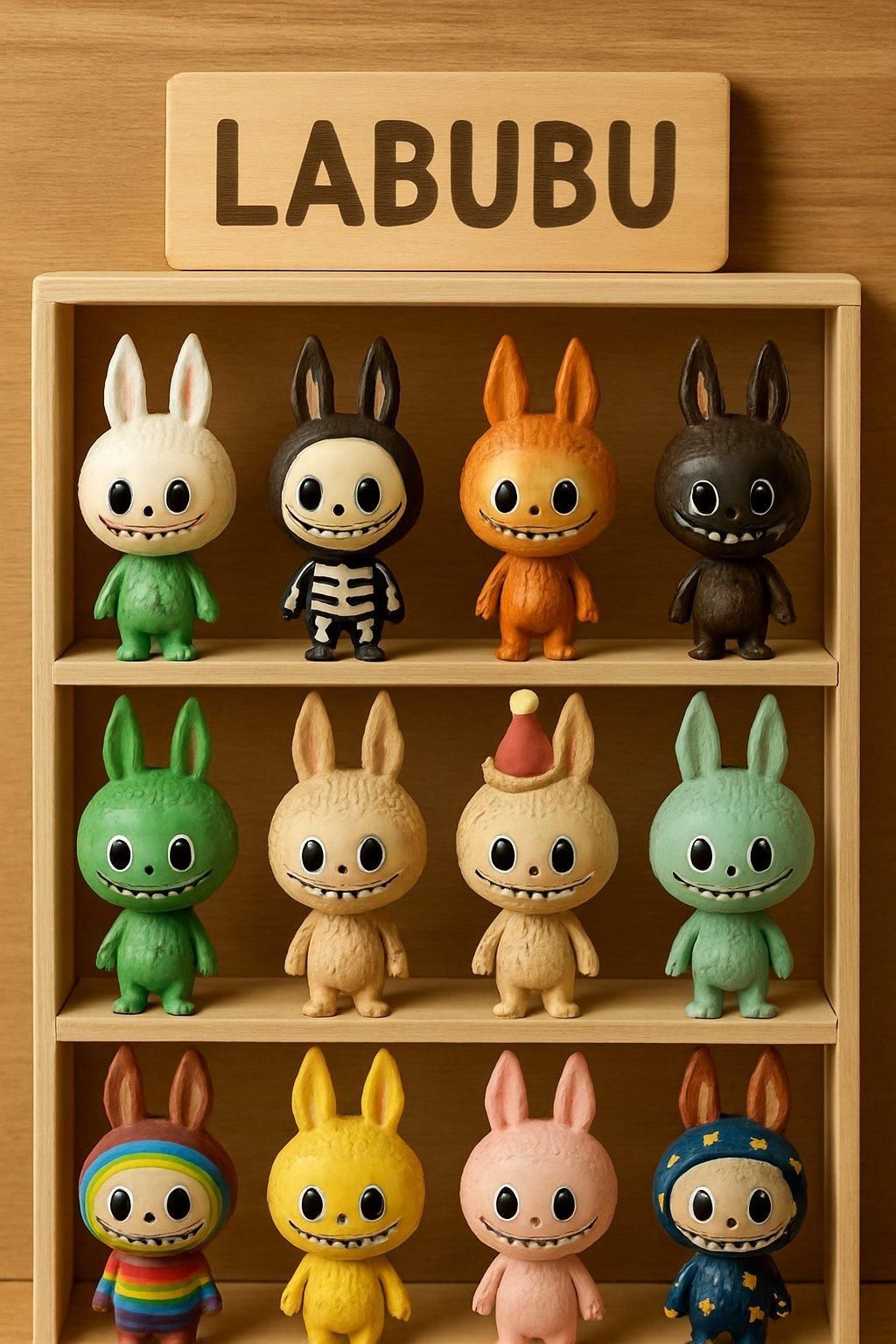Display de figurines Labubu chez Pop Mart illustrant leur popularité avant la chute financière spectaculaire.