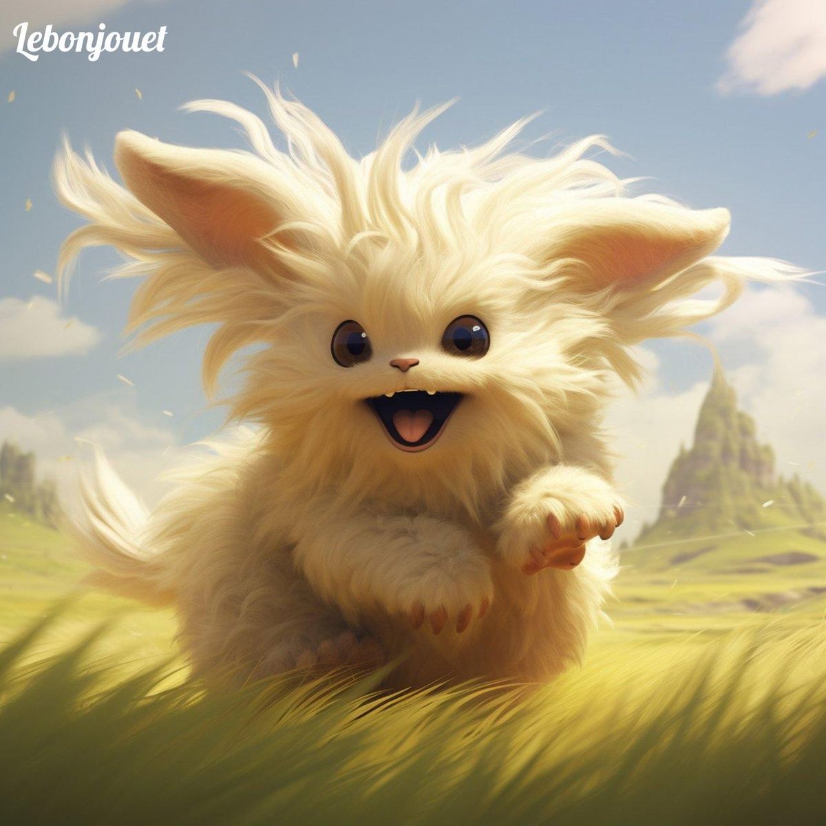 Fluffy et espiègle, cette créature évoque l'évolution pétillante d'Évoli.