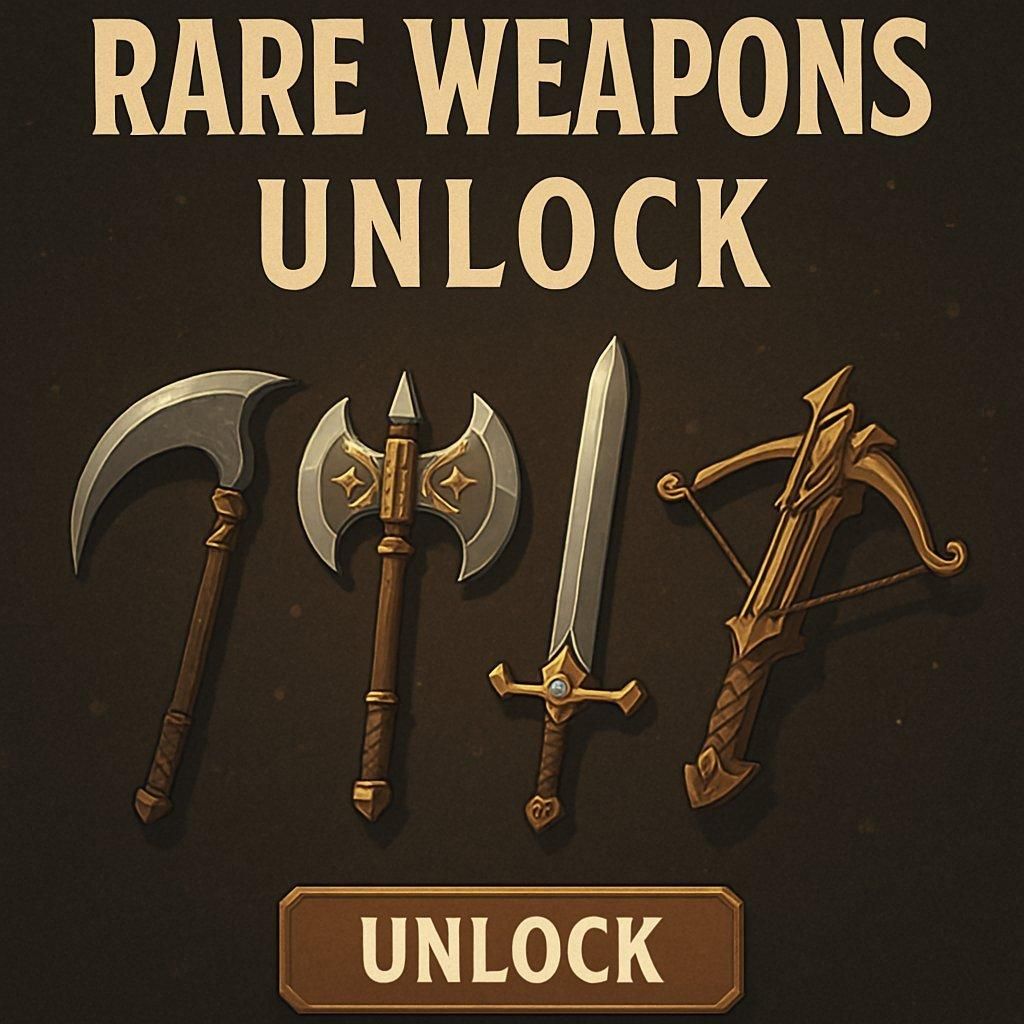 Illustration montrant un joueur débloquant des rare weapons game unlock dans Megabonk.