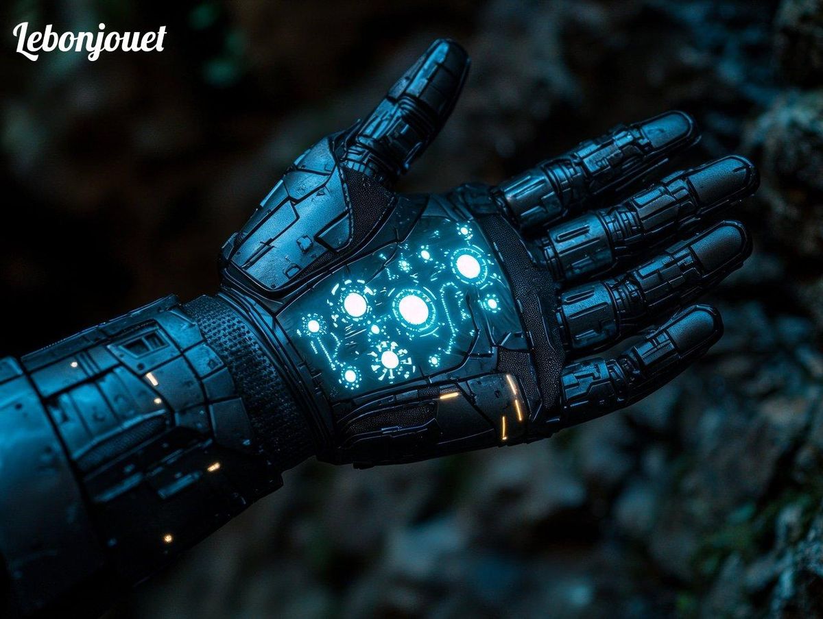 Iron Man inspire avec sa main luminescente. Ajoutez une touche high-tech à la chambre!