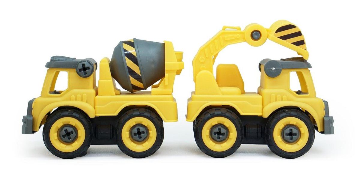 Jouets en forme de véhicules de chantier, essentiels pour stimuler l’ingénierie chez les enfants.