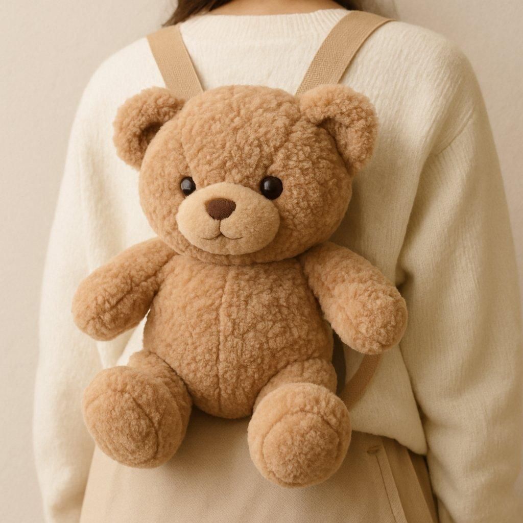 Peluche Labubu en tant qu'accessoire de mode sur un sac à dos, tendance pour les jeunes.