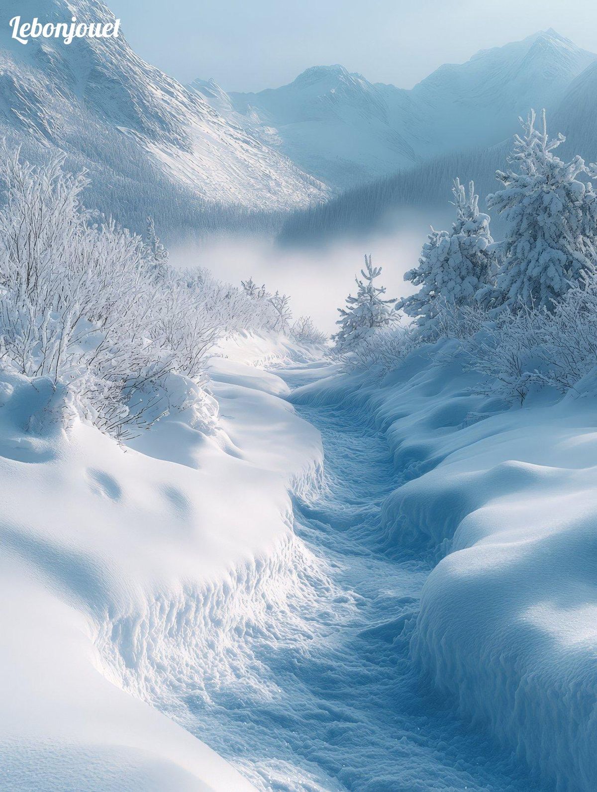 Un paysage enneigé digne de La Reine des Neiges, où tout devient possible.