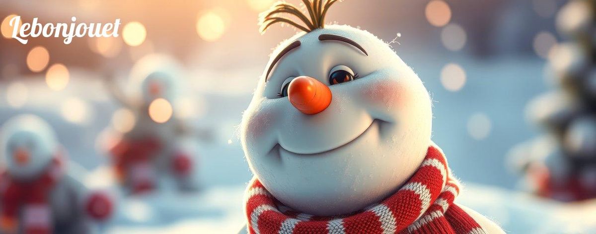 Un sourire chaleureux, reflet de la complexité psychologique d'Olaf dans la magie Disney.