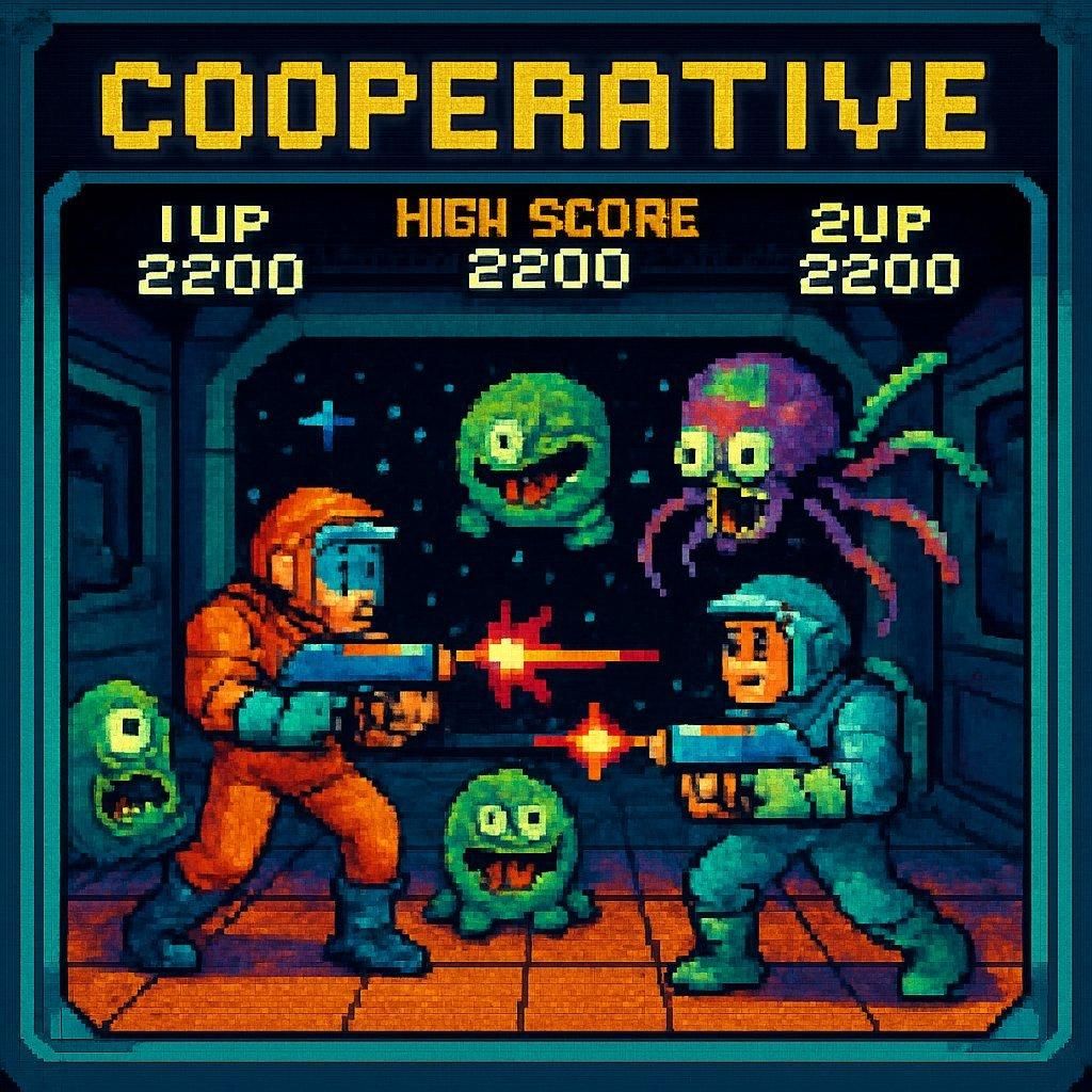 Une partie de Teenage Mutant Ninja Turtles: Shredder's Revenge, un cooperative retro arcade game pour toute la famille.