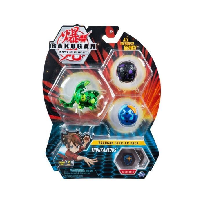 Bakugan Pack De Demarrage Trunkanious : 3 Boules (Verte Noire Bleue) - Battle Planet