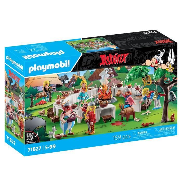 PLAYMOBIL 71827 Le banquet du village et personnage Astérix Personnages de la BD Astérix 159 pièces Dès 5 ans