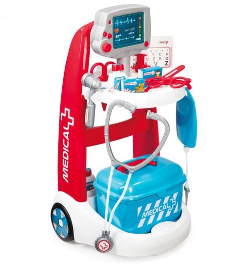 SMOBY Chariot Médical Electronique + Accessoires