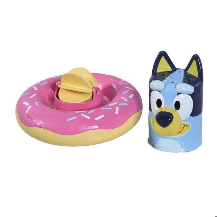 Jouet de bain - Bluey - Bouée de Bain - Roue à eau tournante - Gobelets verseurs - 18 mois et plus