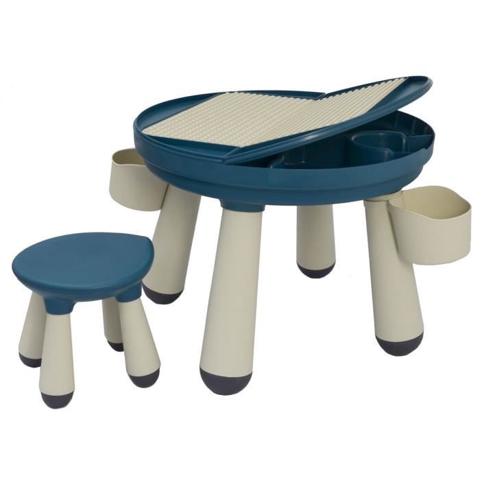 Table dActivités avec Chaise - LittleTom - 3-en-1 - Pour Enfant de 12 Mois et Plus - Bleu