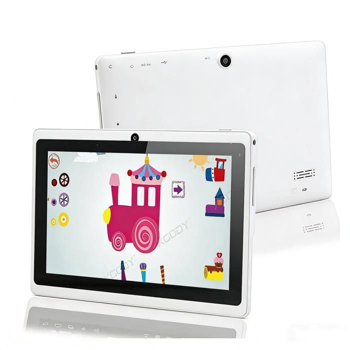 Tablette pour Enfants 7 Android Tablet Processeur Quad-Core Écran Tactile HD Double Caméra 1080P Éducative Blanc