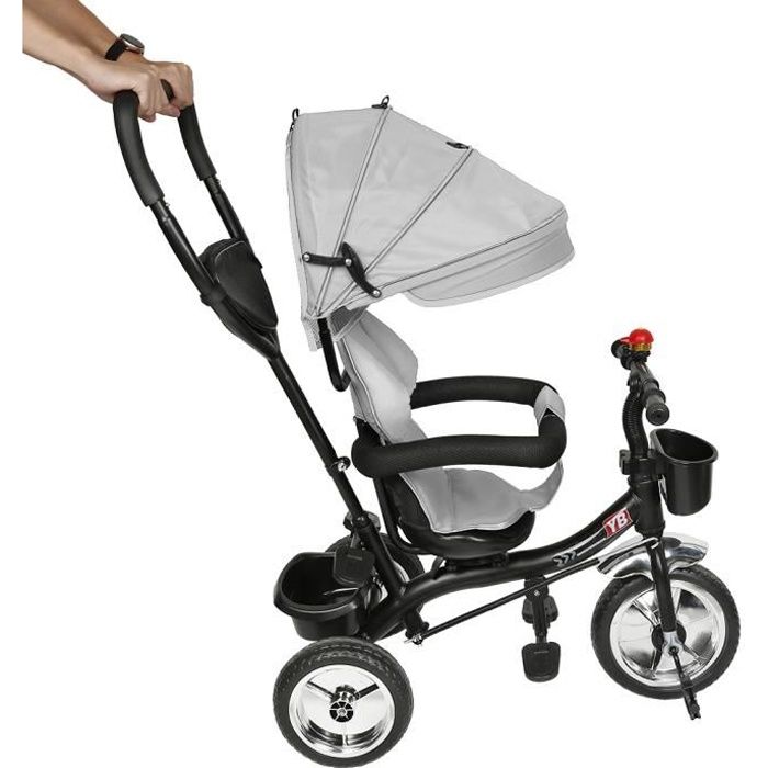 Tricycle Enfant - Gris - Vélo 3 Roues pour Enfant - Evolutif - Mixte - 18 mois à 4 ans