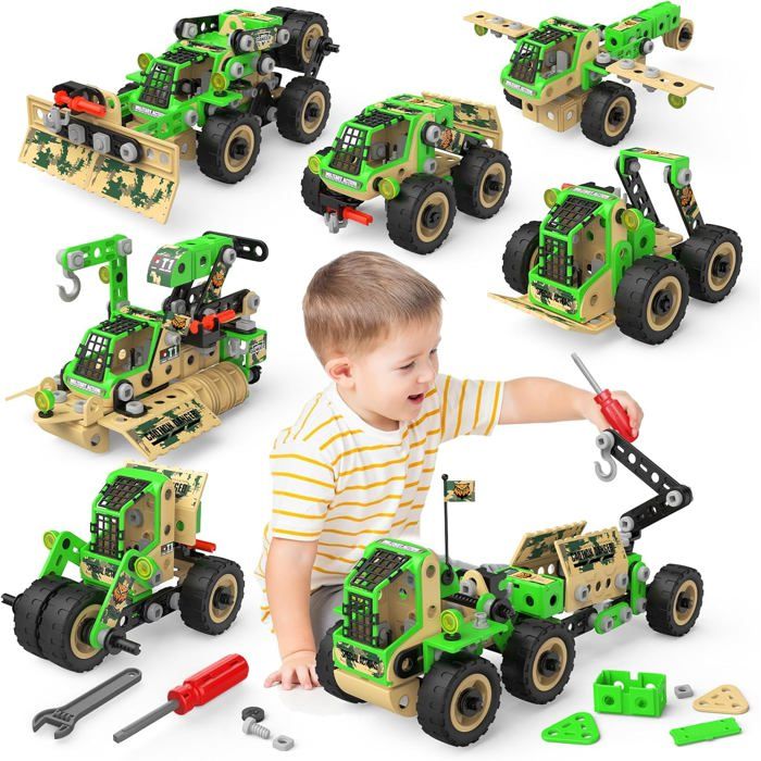 Jeu de Construction Enfant 5 6 7 8 9 Ans Garcon Fille 229PCS Blocs Jouet Jeux de Construction Cadeaux danniversaire de NoëlJouets