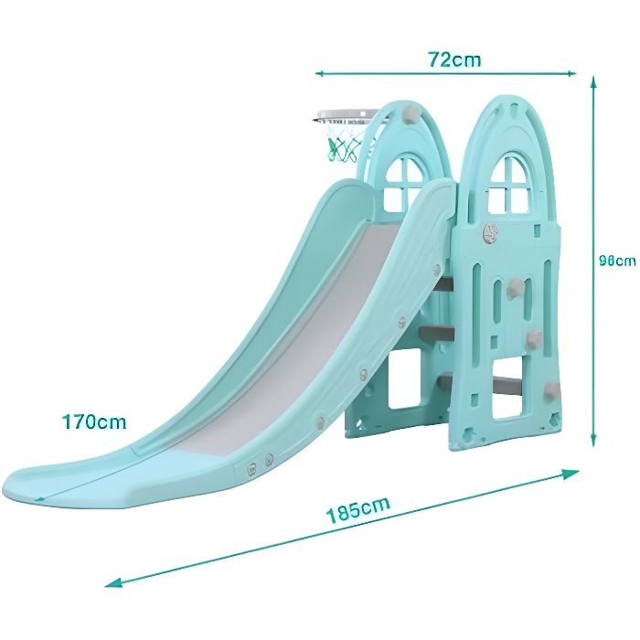 Toboggan XL Bleu - Jeux et jouets pour enfants plein air