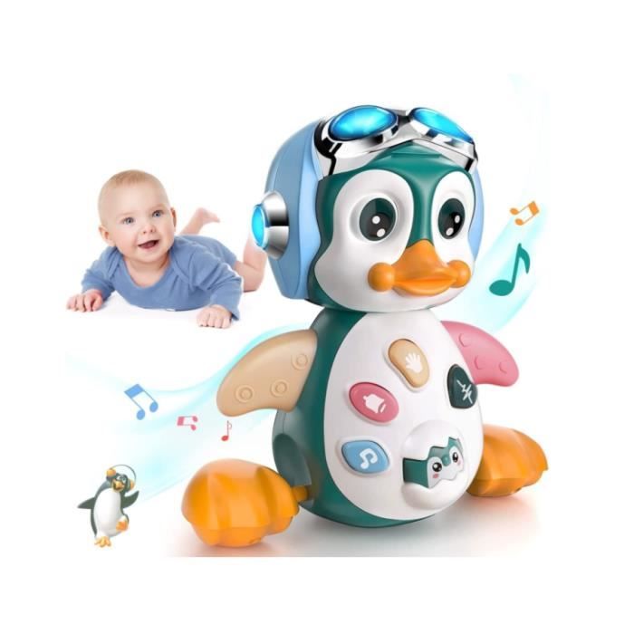 Jouet Musical Enfant 1 an Jouets Rampants avec Musique et lumièresJouet pour Bébé Pingouin 6-12 Mois Jouet éducatif Jouet d’éveil
