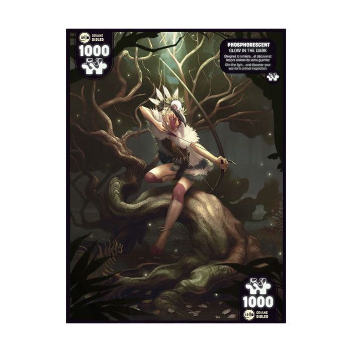 Puzzle 1000 pièces Iello Glow in the Dark Forest Spirit