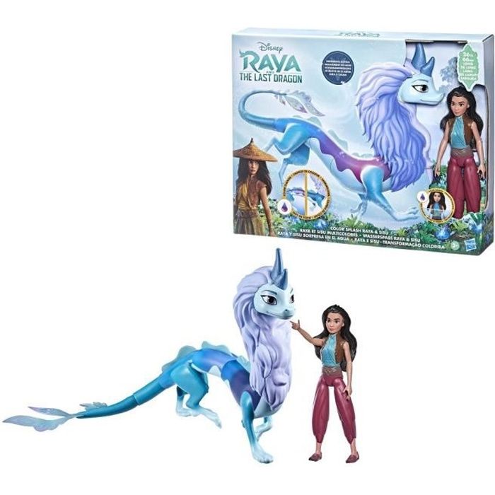 DISNEY - RAYA et le Dernier Dragon - Raya et Sisu multicolores - jouet aquatique pour enfants - à partir de 3 ans