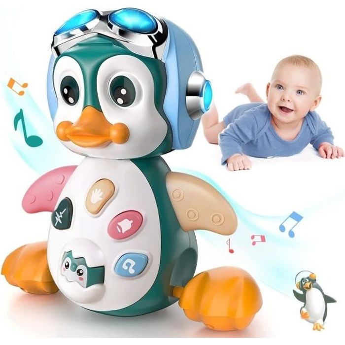 Jouet Musical Enfant 1 an Jouets Rampants BébéJouet pour Bébé 6-12 MoisPingouin Cadeaux Jouet éducatif 6 9 12 24 Mois