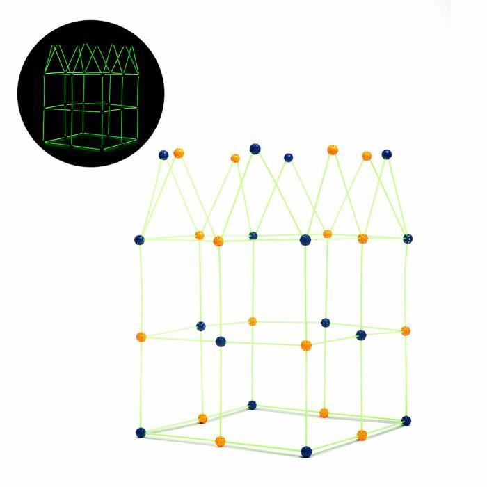 Set de construction - INNOVAGOODS - Builkitt InnovaGoods - 155 pièces - Bâtonnets fluorescents - Housse 120x150 cm