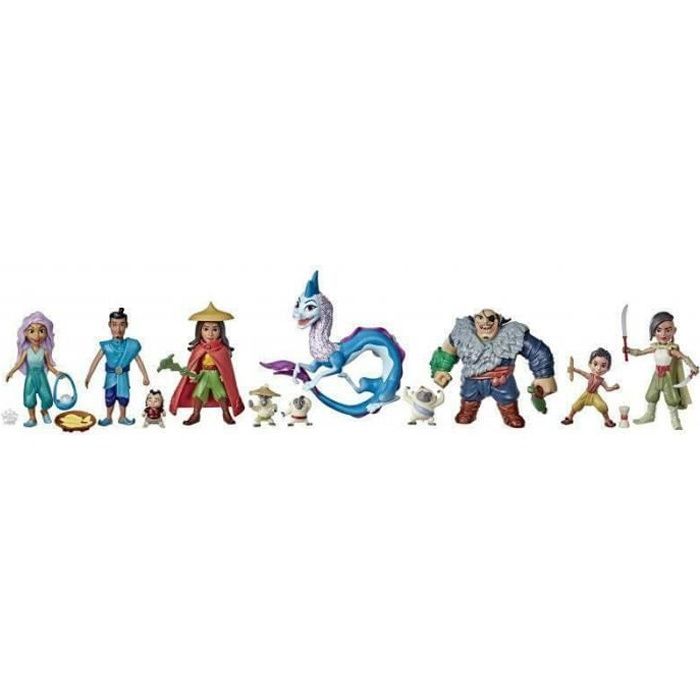 Coffret 8 figurines et accessoires Raya et le dernier dragon - Disney Princesses - Jouet pour enfants