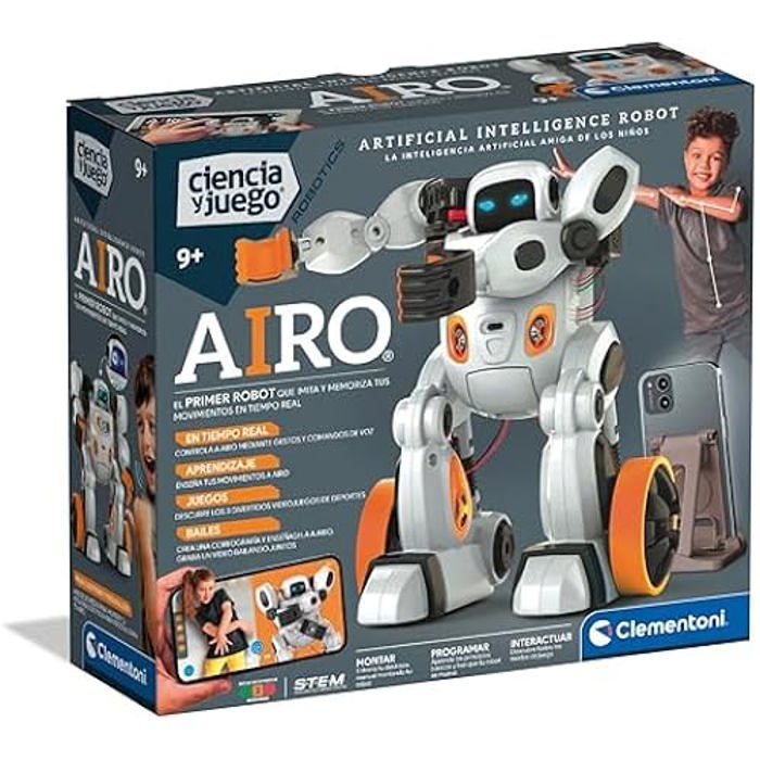 Clementoni Airo Robot Interactif IA Personnalisable pour 8 Ans