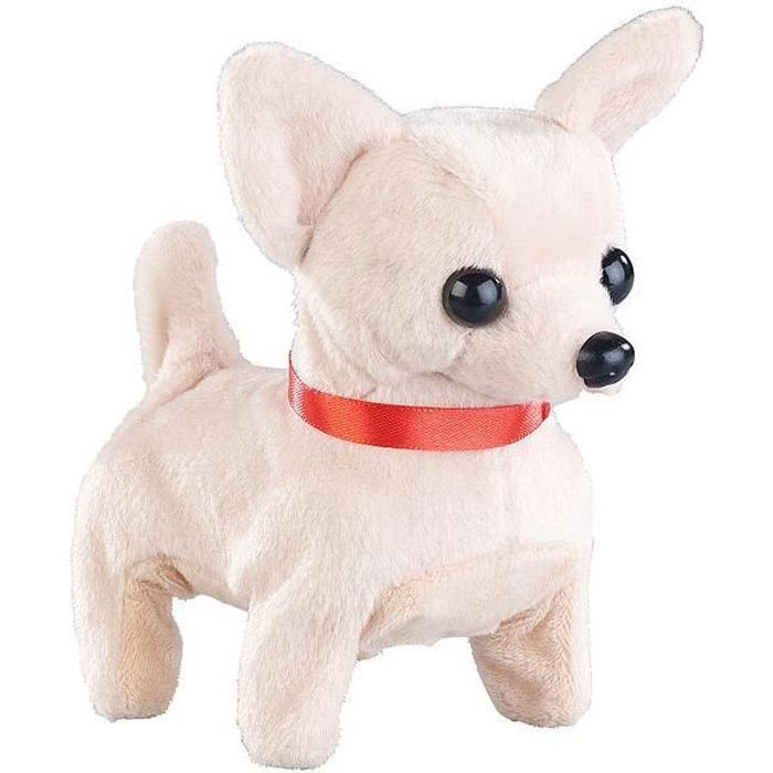 Peluche animée Chihuahua - PLAYTASTIC - Jouet en peluche animé - Marron - 3 ans et plus - Intérieur