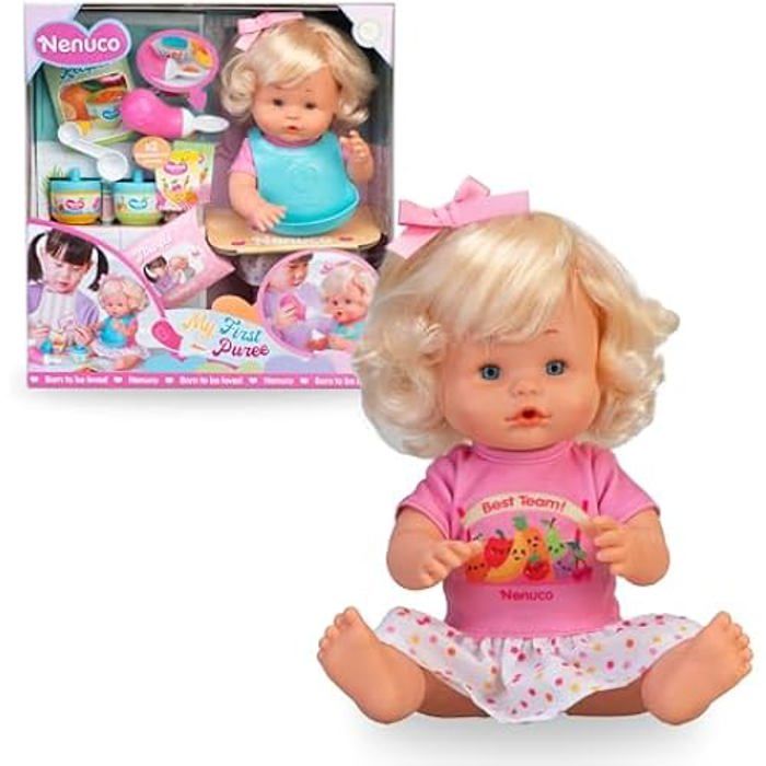 Poupée - NENUCO - Nenuco Première Bouillie - 35 cm - Corps Rigide - Accessoires Inclus