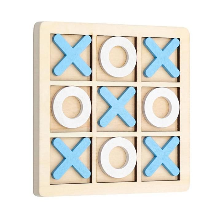 Tic-tac-toe jouets déducation précoce jeu de société en bois ornements jeu de société classique pratique