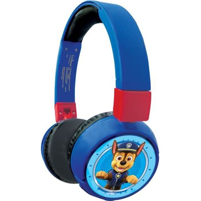 PAT PATROUILLE - Casque 2 en 1 Bluetooth® - Filaire confortable et pliable pour enfants avec limitation de son - LEXIBOOK