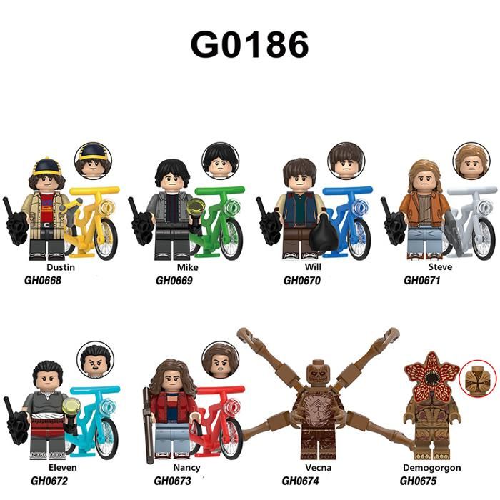 Lot de 8 figurines Personnages de séries téléviséesPersonnages populaires Figure Jouets pour Enfants Fans Cadeaux de Noël-Style 2
