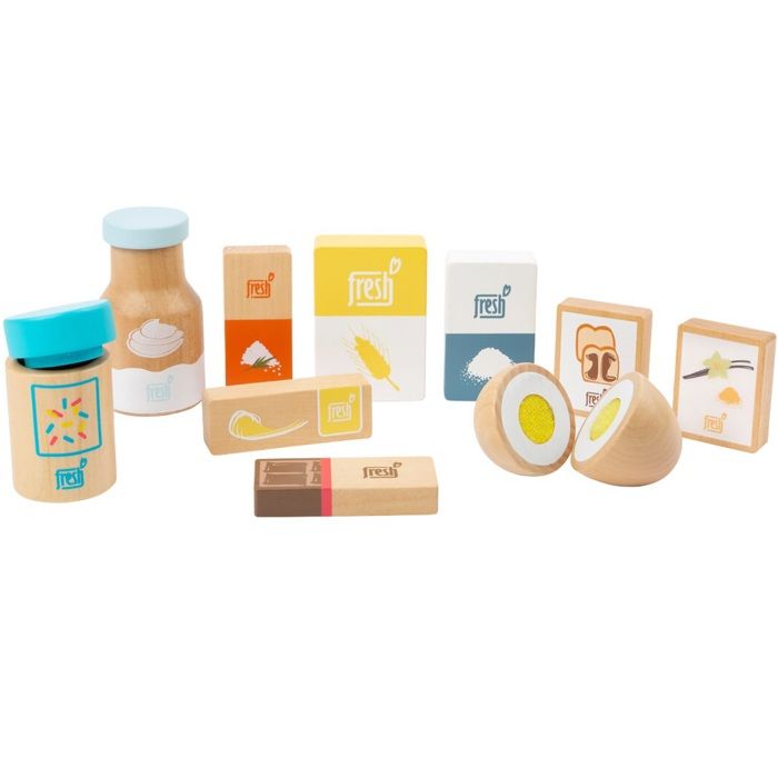Jouet dimitation - SMALL FOOT - Chef pâtissier en bois junior - 10 pièces - Beige - 3 à 6 ans