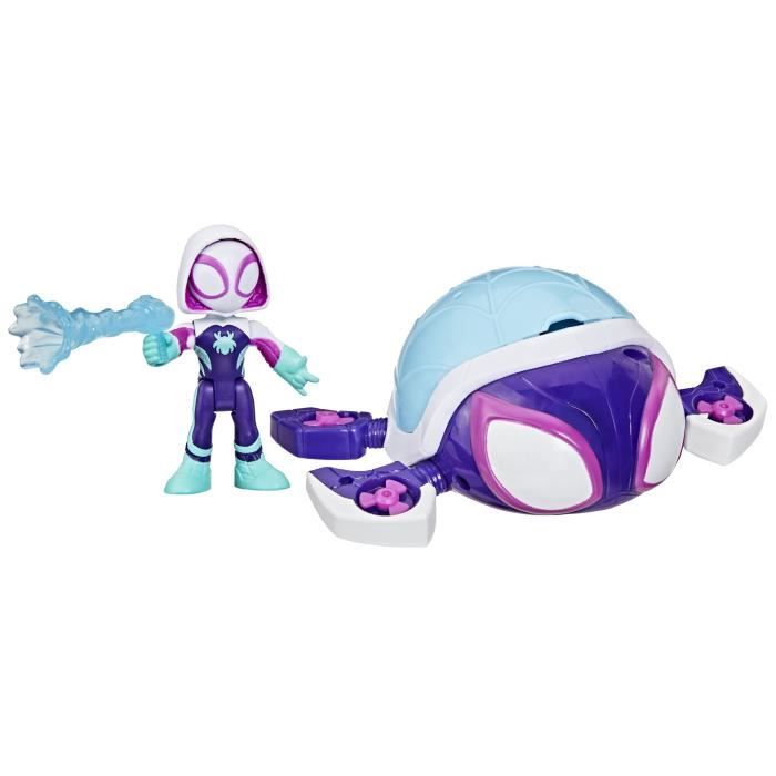 Spidey Ghost-Spider Tortue fantôme Water-Webs Figurine et véhicule Marvel Spidey et ses Amis Extraordinaires Dès 4 ans