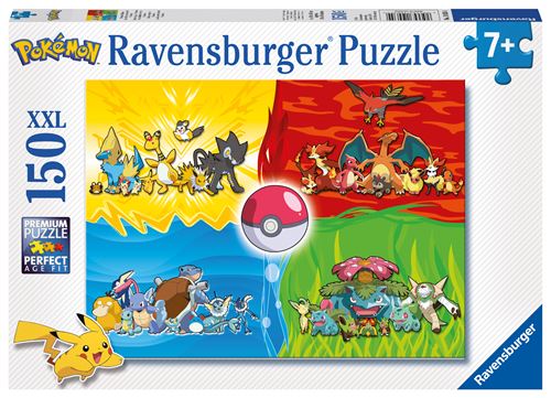 Puzzle 150 pièces XXL Ravensburger Les différents types de Pokémon