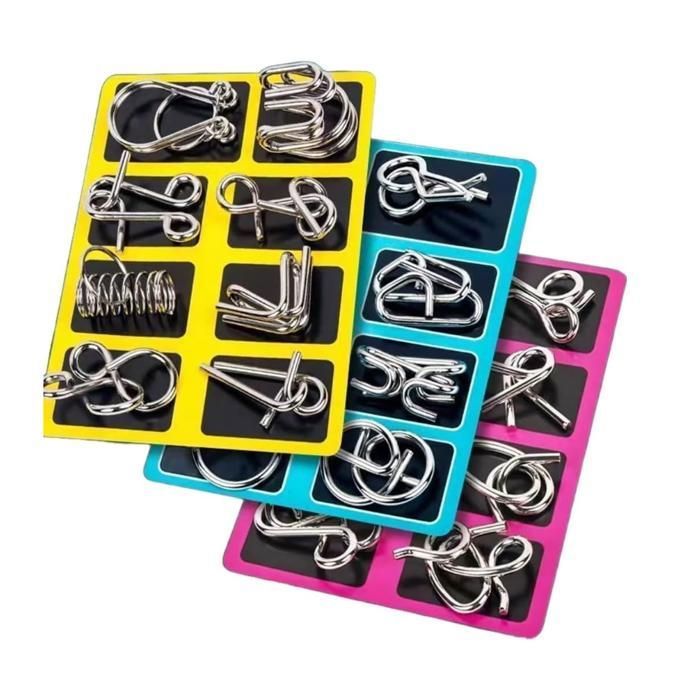 Jeux Casse Tête Metal Set de Casse-têtes en métal 72 pièces Jeux de Patience Pour Adultes Enfants - Anniversaires Mariages